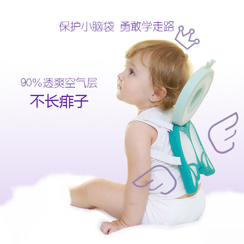 Baby anti-fall head protection pad baby head protection hat summer children's anti-fall pillow breathable 3D factory direct sales