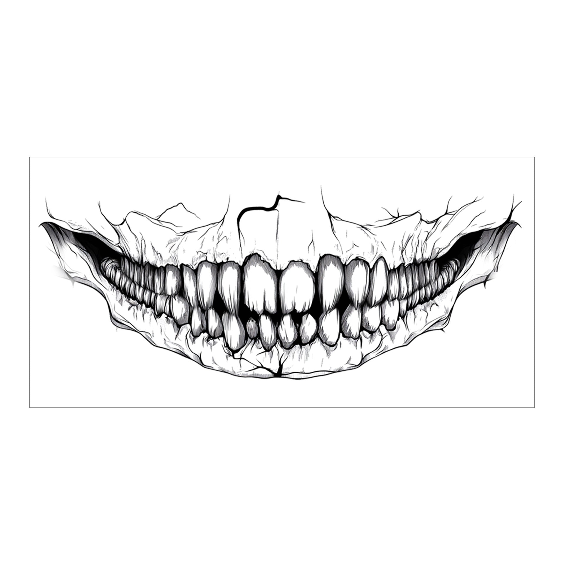 New foreign trade Halloween mouth tattoo stickers party horror makeup horror funny lip makeup DIY mouth stickers