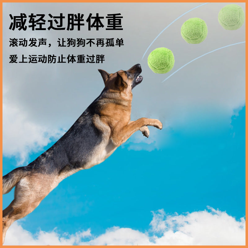 Smart Pet Toy Ball Electric Vacuum Sweeping Robot Fur Ball Jun Cat and Dog Interactive Plush Ball Educational Toy