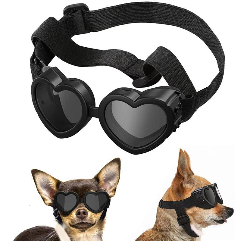 Pet glasses dog cat sunglasses universal white anti-ultraviolet windproof love goggles clothes accessories