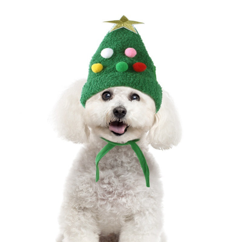 Amazon Pet Christmas Cape Hat Holiday Suit Dog Transformation Costume Christmas Dress Up Pet Clothes
