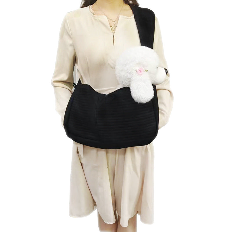 Cross-border new foldable cat bag, one-shoulder crossbody dog backpack, portable and large-capacity wholesale pet bag