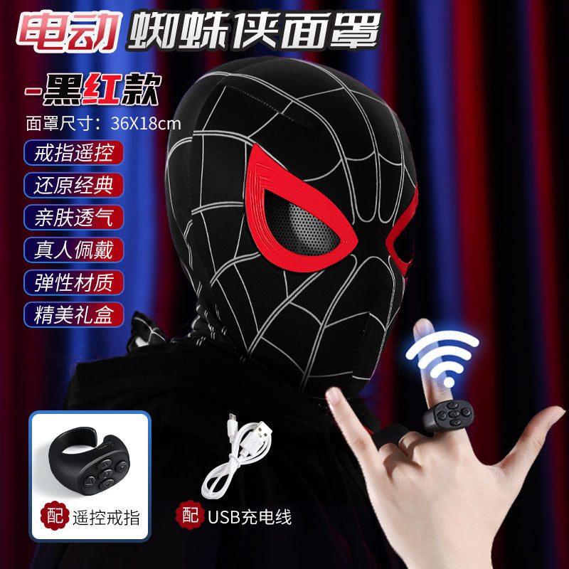 Cross-border Spider-Man headgear electric blinking luminous mask Miles Halloween cos helmet gift toy