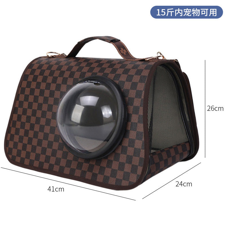 Wholesale cat bag convenient pet folding pet bag cat breathable space capsule single shoulder portable dog backpack