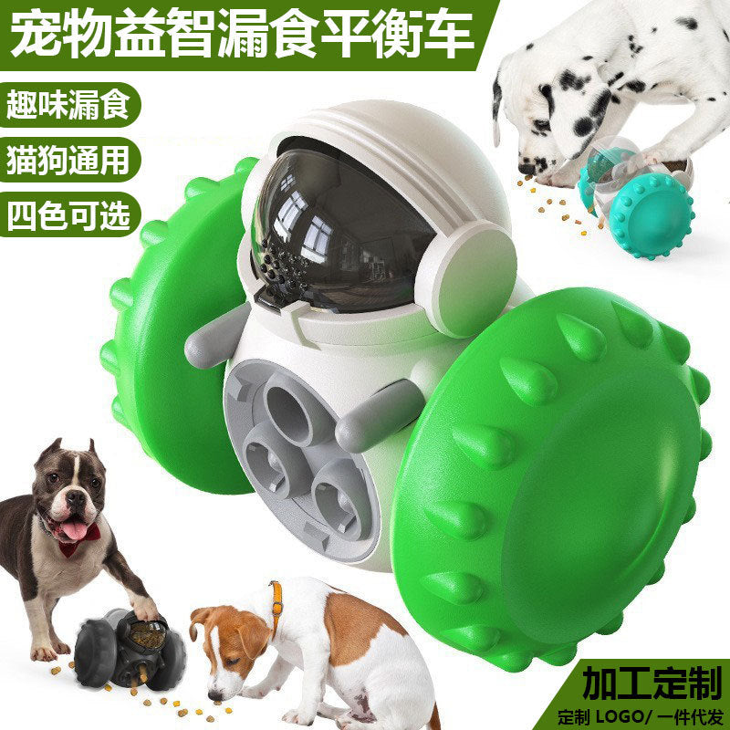Spot wholesale plastic feeding tumbler puzzle slow food cleaning teeth pet interactive food storage rolling dog toy