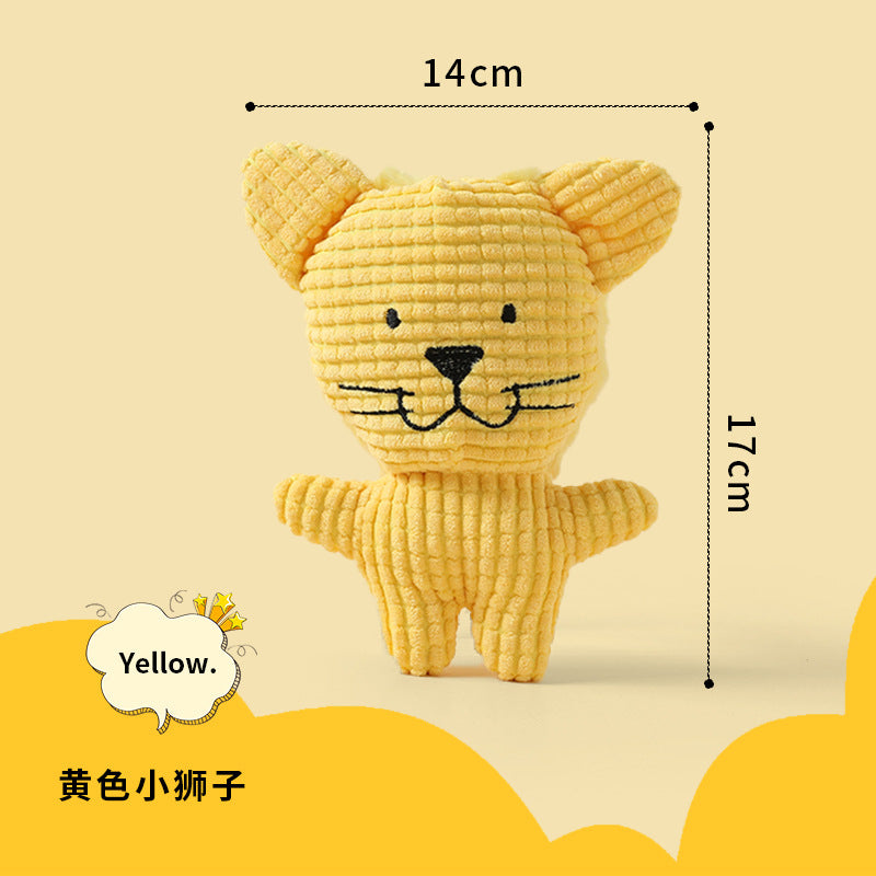 Dog toy plush sleeping duck chewing teeth sound to relieve boredom small and medium-sized dog pet sound toy little yellow duck