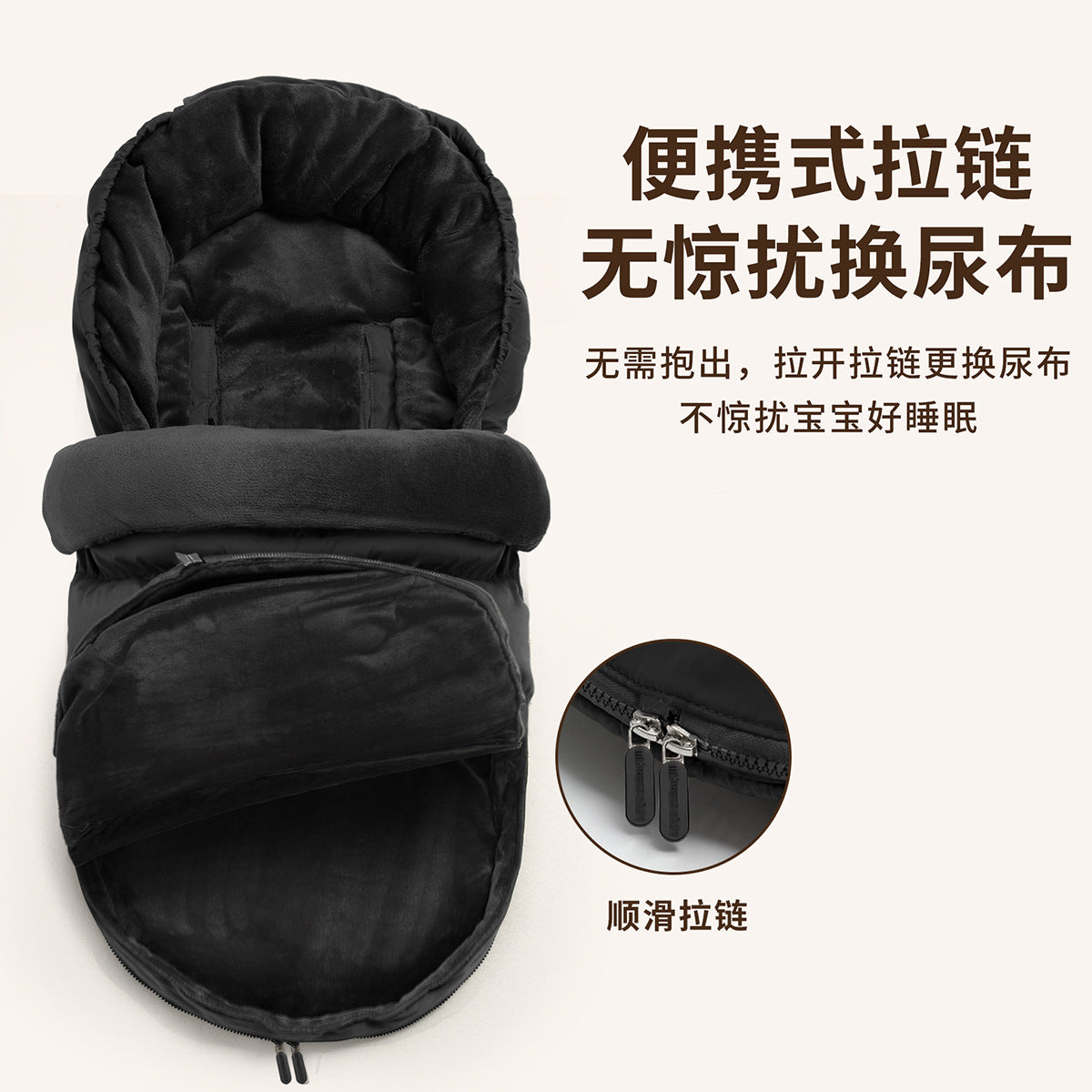 Newborn anti-kicking blanket autumn and winter stroller warm cold protection baby anti-startle thickened baby sleeping bag factory direct sales