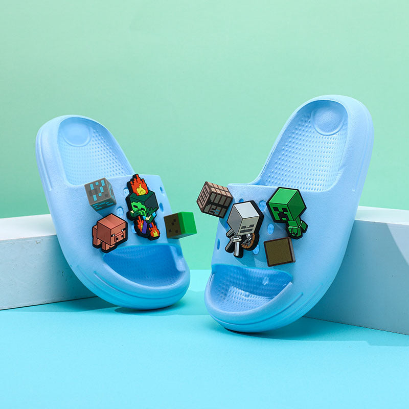 My world children's slippers boys sandals summer new boys baby medium and large children cartoon soft bottom sandals