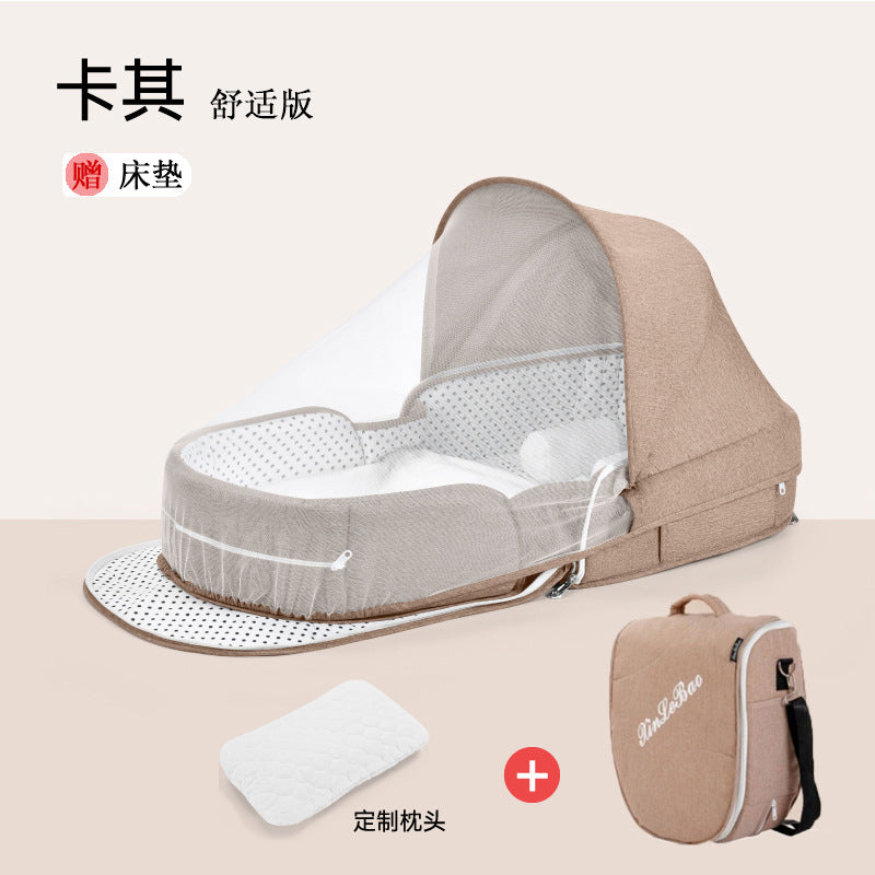 Crib portable removable bed-in-bed multifunctional foldable baby bed newborn bb crib with mosquito net