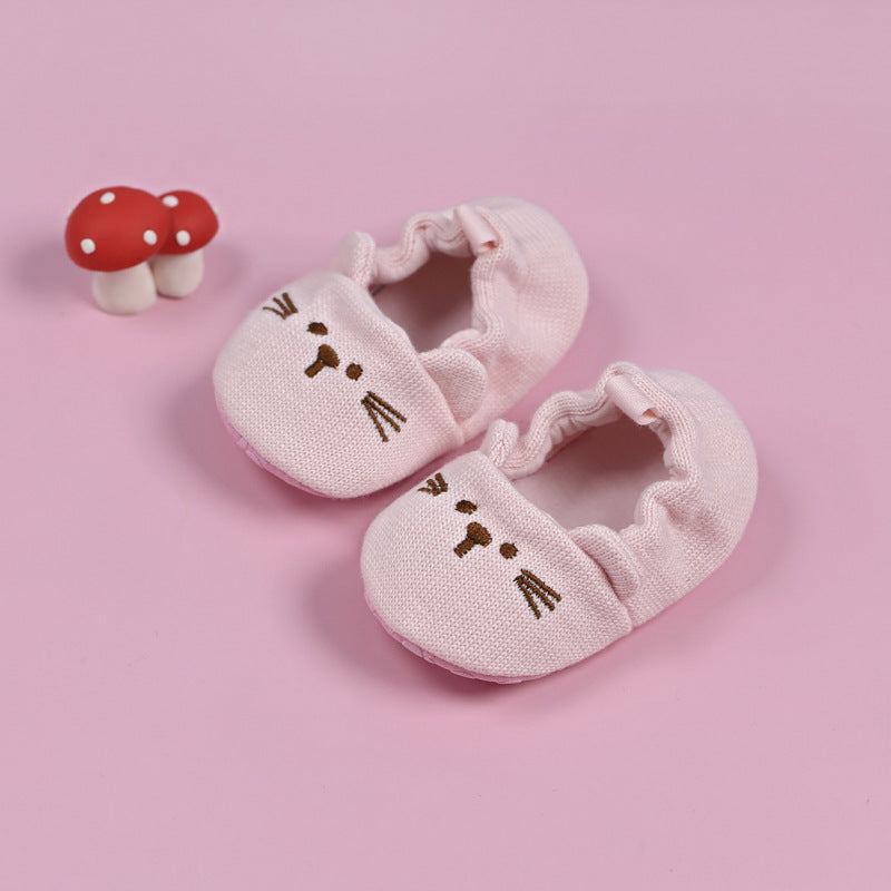 Spring and Autumn Style Cartoon 0-1 Year Old Baby Learning Shoes Knitted Wool Shoes Non-slip Soft Sole Newborn Baby Shoes