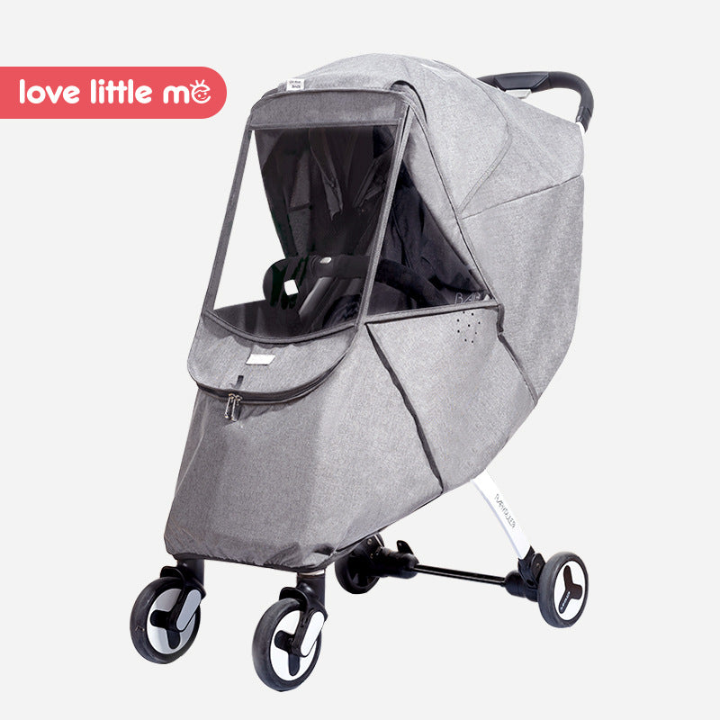 Baby stroller windshield and rain cover universal warm winter breathable children's wind and rain protection baby anti-foam cover
