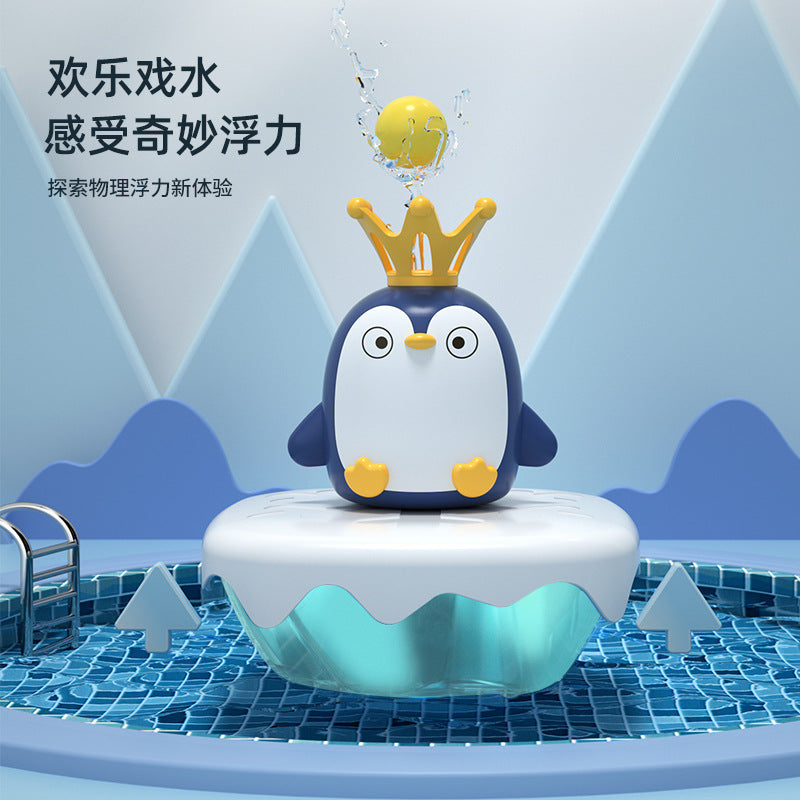 Baby water toys children's bath electric water spray penguin baby bathroom play water swimming animal toys wholesale