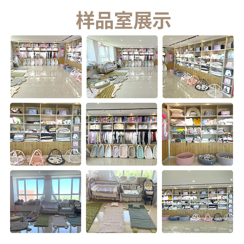 Cross-border crib surround little star baby crib surround embroidered cotton cloth cartoon crib surround safety protection baby crib surround class a