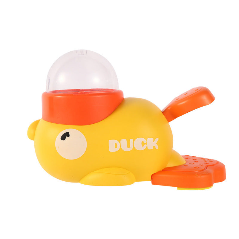 Amazon new product little yellow duck pet feeder cat dog interactive toy trainer automatic feeder
