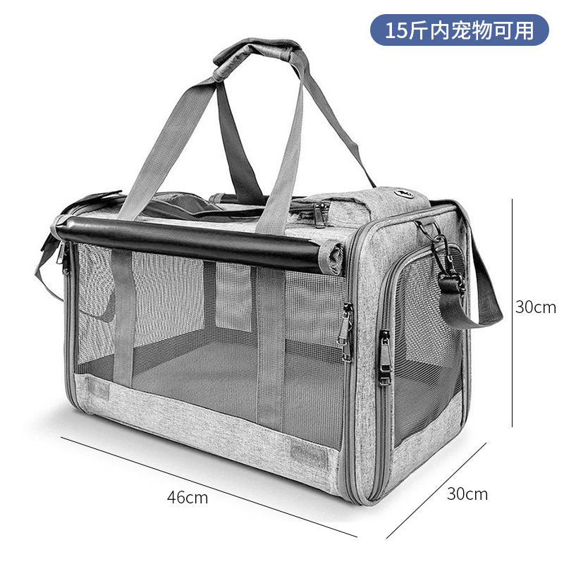 Spot pet bag portable breathable car cat bag hand-held foldable pet box multifunctional dog bag cross-border