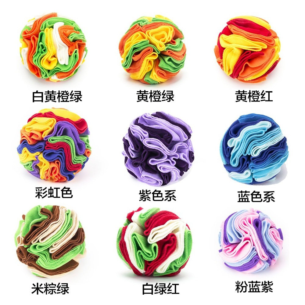 Cross-border hot selling pet sniffing pad dog sniffing ball pet sniffing snack ball pet toy rainbow ball