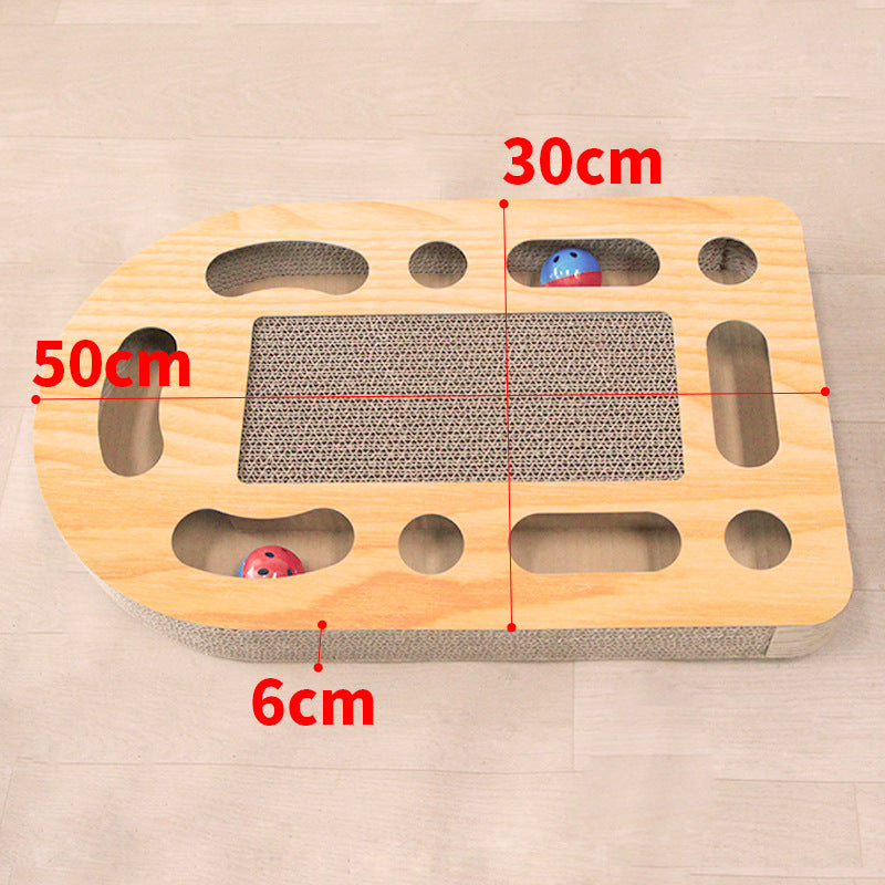 Cat scratching board, ball-shaped bell, large claw sharpener, cat turntable, pet supplies, multifunctional three-dimensional cat toy