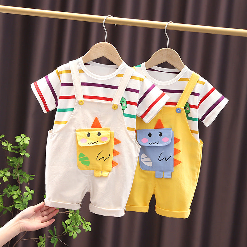 Baby summer clothes for boys, children's suits, spring 1 to 2 years old, half sleeves, 3 years old, 4 years old, children's clothes, summer clothes for girls