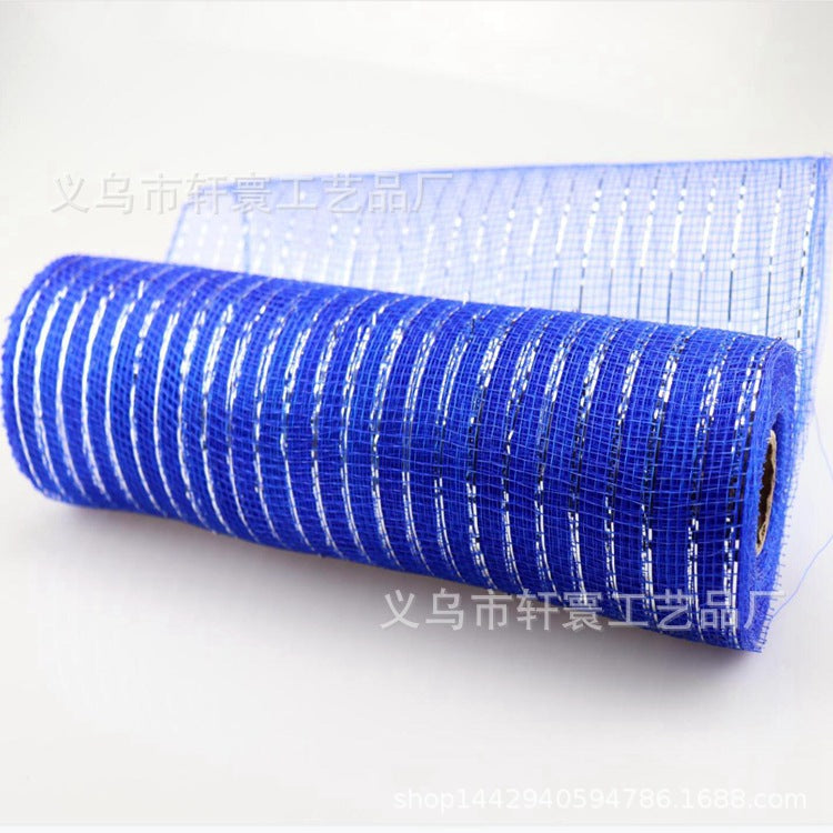 Flower packaging network Amazon Christmas ribbons mesh plastic multiple gold wire mesh Halloween Easter
