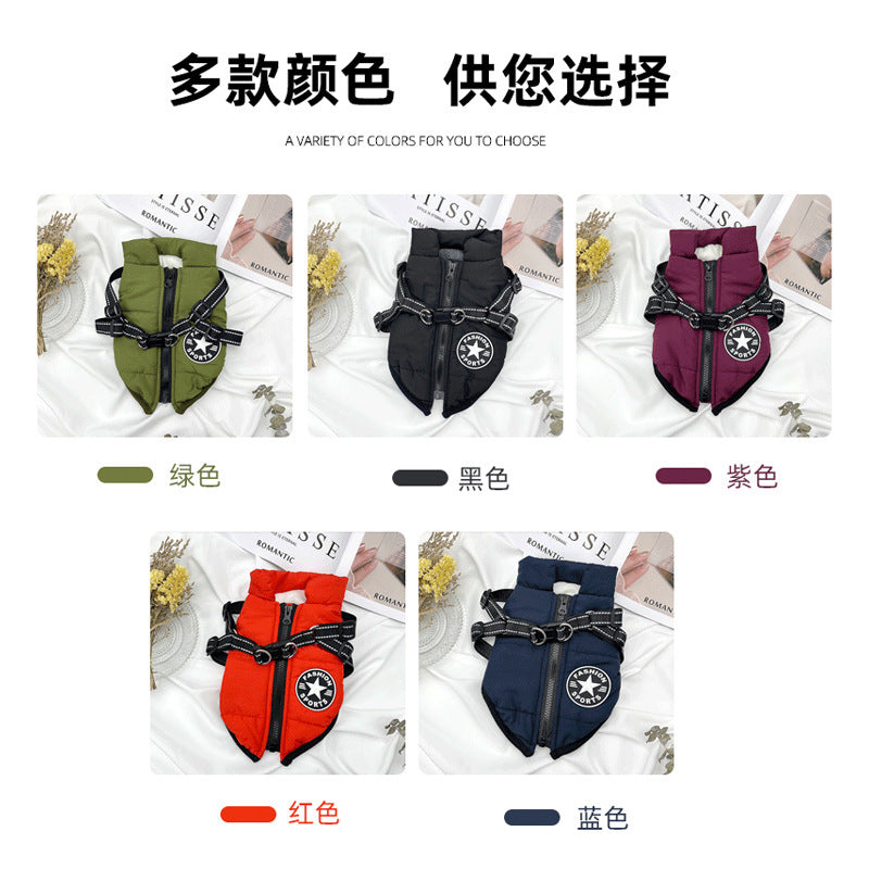 Amazon New Waterproof Puppy Bichon Frize Solid Color Pet Dog Clothes Cotton Coat Small Dog Clothing Wholesale