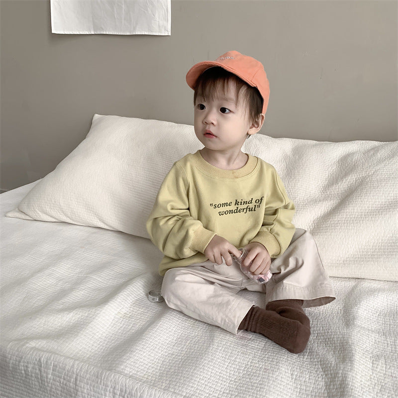 Children's suits spring clothes Korean style children's clothes baby spring clothes long-sleeved sweatshirt sweatpants two-piece suit boys spring clothes