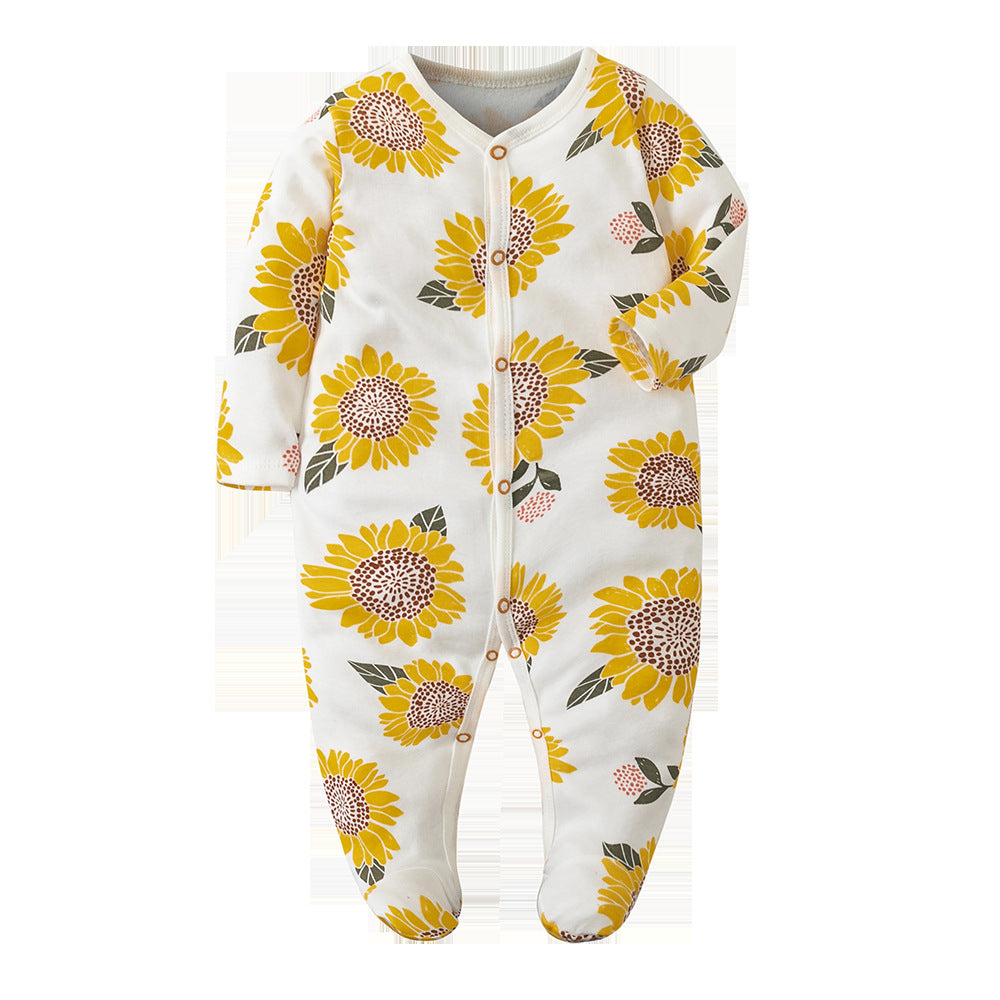 Manufacturers wholesale baby jumpsuits with feet and rompers for newborns jumpsuits with farts romper spring and autumn pajamas baby clothes