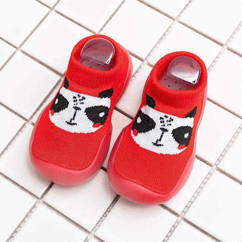 Spring and autumn children's tube breathable socks shoes non-slip floor shoes baby cartoon shoes baby indoor soft-soled toddler shoes