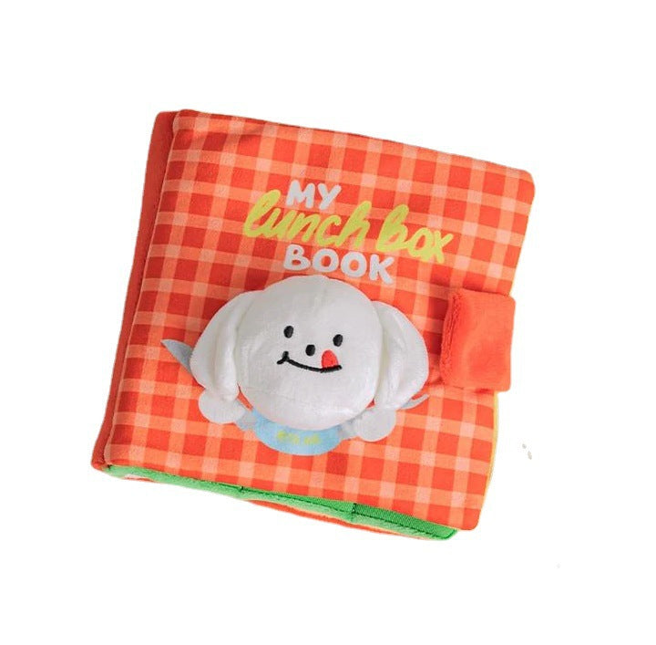 Spot Ins Korean food leakage sniffing sound cute cloth book toy dog hiding food book pet toy Amazon