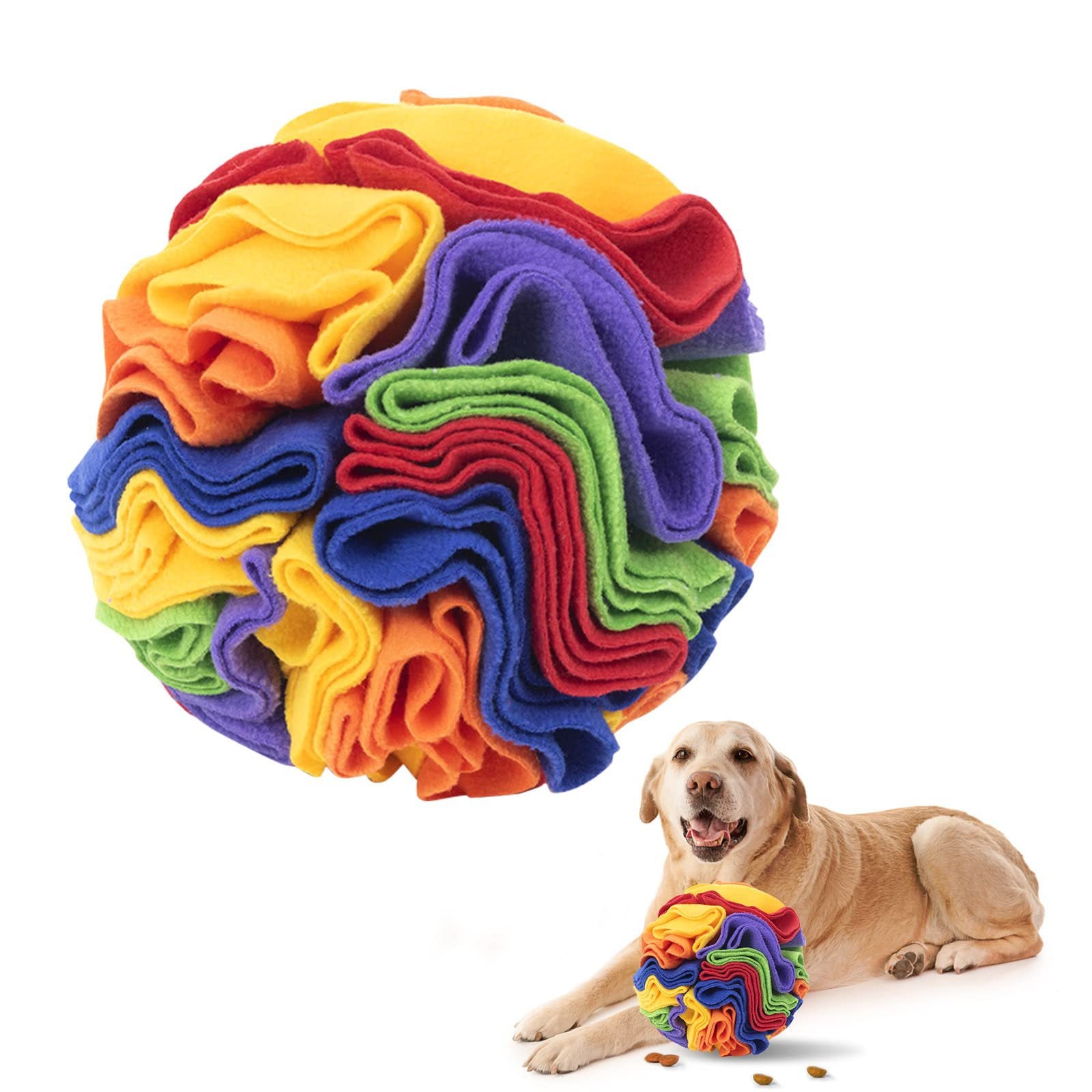 Cross-border hot selling pet sniffing pad dog sniffing ball pet sniffing snack ball pet toy rainbow ball