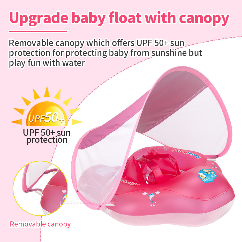 Swimbobo baby swimming ring prone ring pink children's swimming ring underarm ring outdoor sun protection cross-border