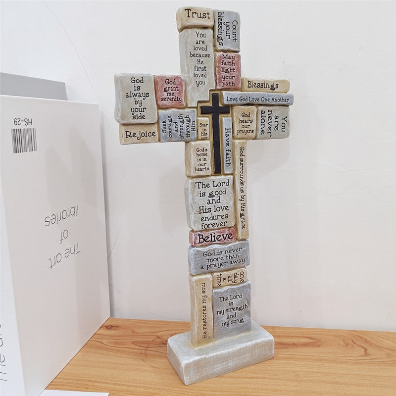Cross prayer Halloween tombstone memorial home interior scene garden decoration