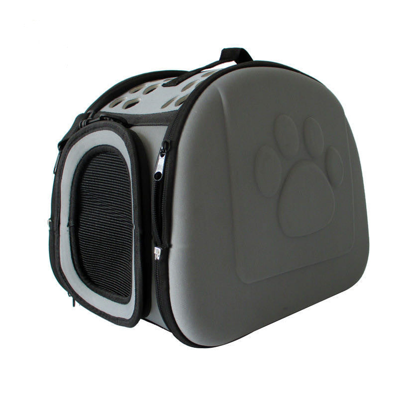 Messenger pet bag breathable foldable pet backpack large capacity two small cat bags outing portable bag in stock