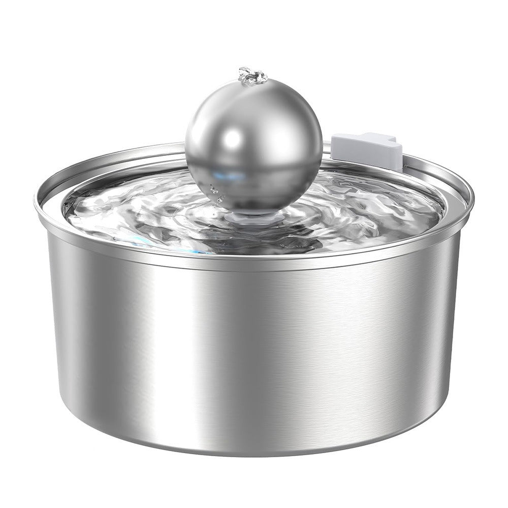 Source factory stainless steel pet smart water dispenser automatic circulation water 3.2L large capacity cat and dog water feeder