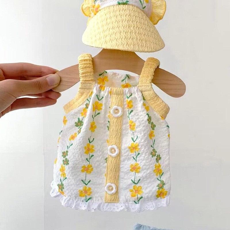 Three-dimensional small flower traction sling spring and summer thin dog clothes Teddy Yorkshire terrier small puppy pet clothes