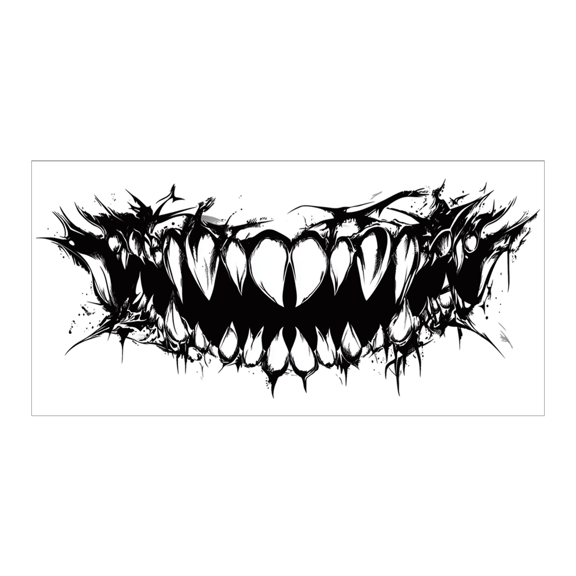 New foreign trade Halloween mouth tattoo stickers party horror makeup horror funny lip makeup DIY mouth stickers