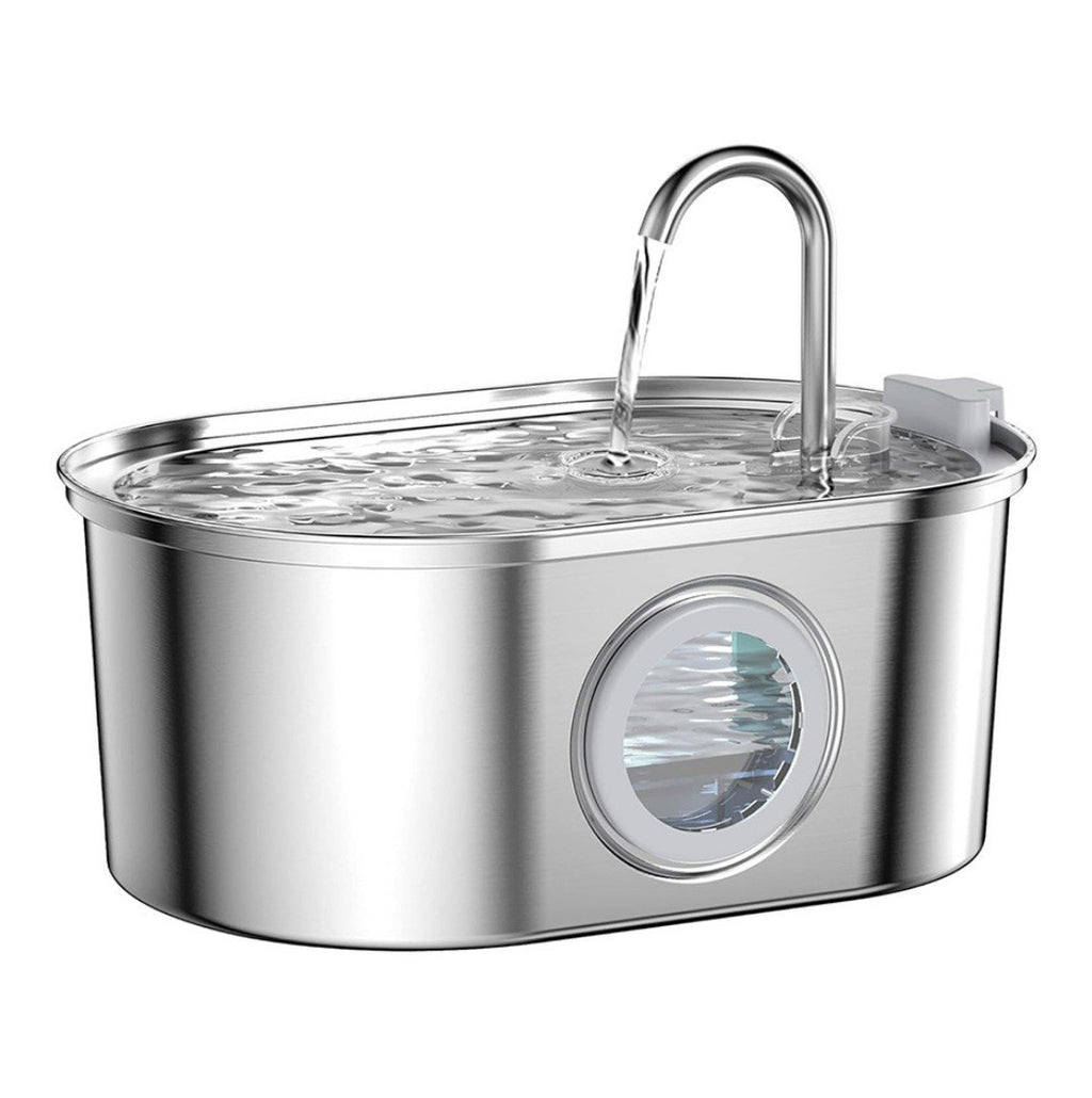 Source factory stainless steel pet smart water dispenser automatic circulation water 3.2L large capacity cat and dog water feeder