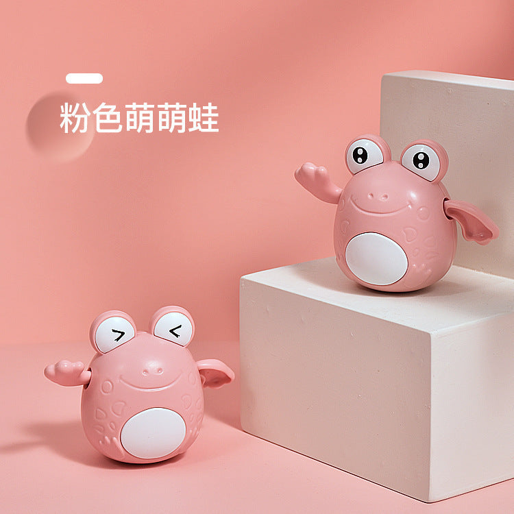 Douyin hot selling children's bathroom water swimming little penguin crab chain cool swim baby bath water toys