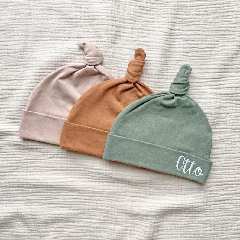 etsy embroidered knotted cotton baby hat single layer newborn fetal hat