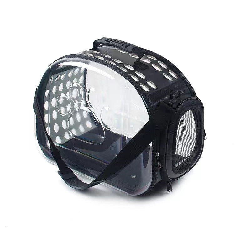 Messenger pet bag breathable foldable pet backpack large capacity two small cat bags outing portable bag in stock