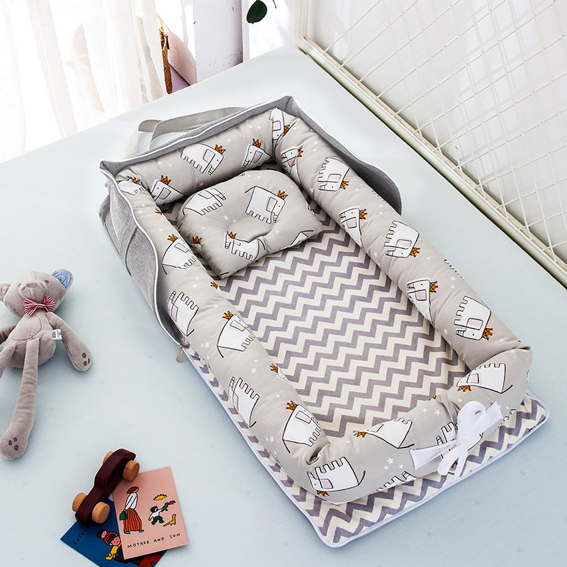 ins Korea portable mommy hold baby nest isolation single shoulder mommy bag shaping pillow luggage bed mid bed baby bed