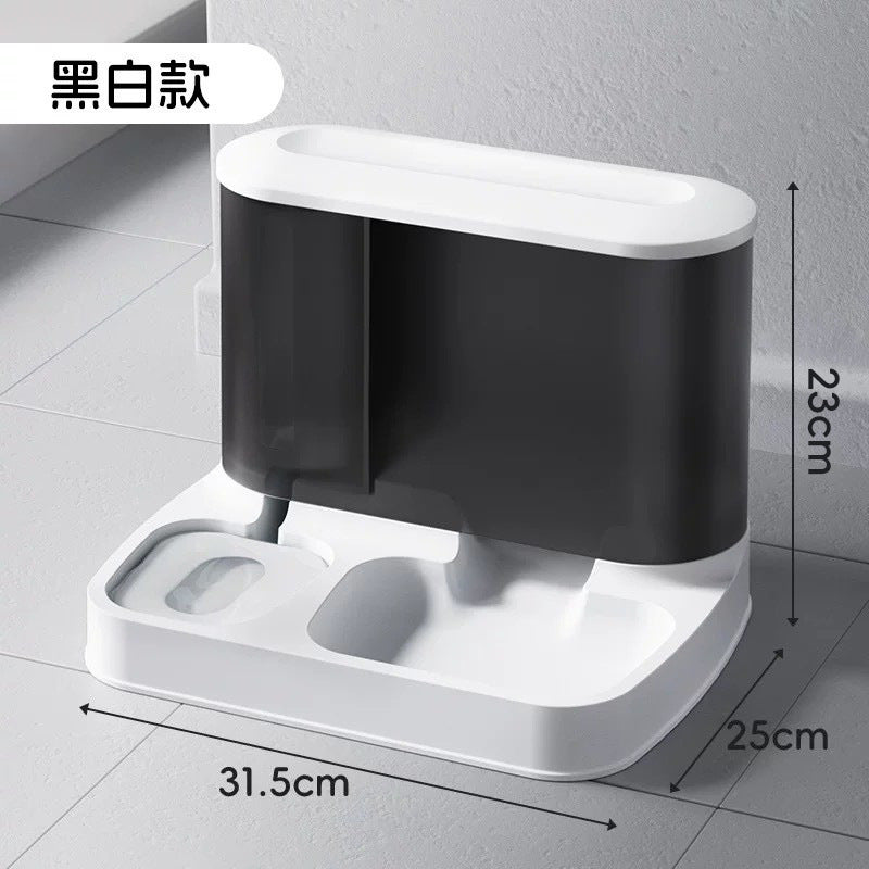 Cat bowl pet automatic feeder cat automatic drinking fountain dog bowl integrated pet feeding bowl wholesale
