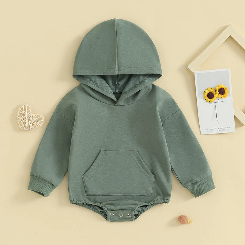 Baby autumn and winter jumpsuit hooded jumpsuit newborn toddler cross-border foreign trade jumpsuit romper soft and comfortable