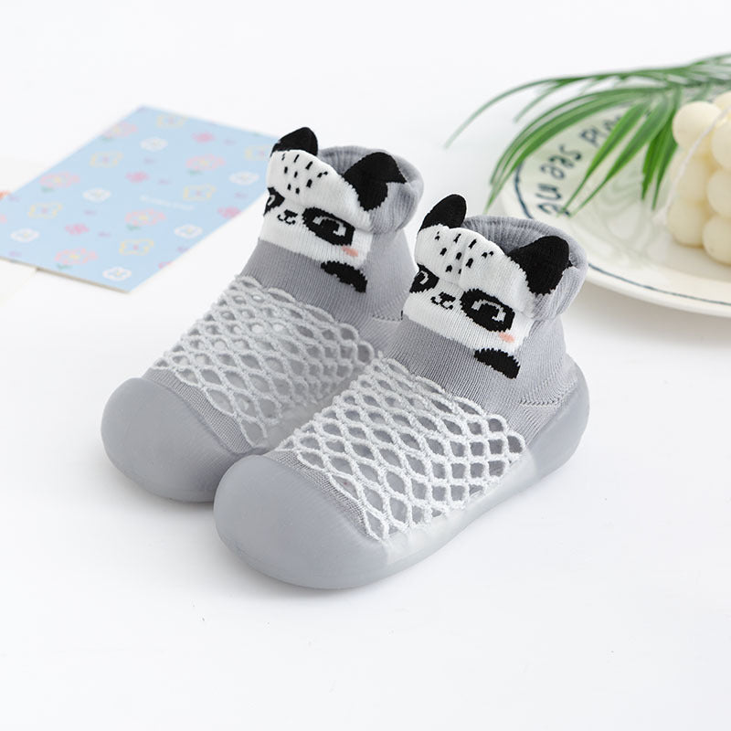 2022 summer mid-tube large mesh animal socks shoes baby indoor non-slip soft bottom socks shoes anti-collision leisure spot