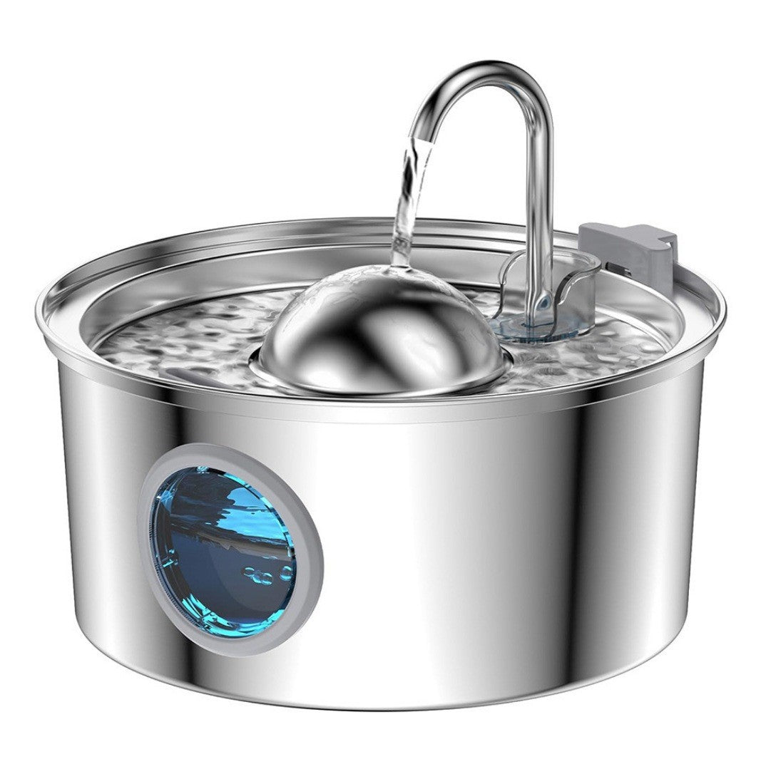 Source factory stainless steel pet smart water dispenser automatic circulation water 3.2L large capacity cat and dog water feeder