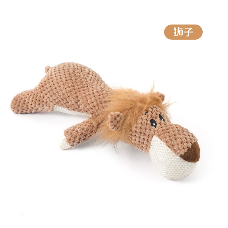 Cross-border pet dog plush sound pet toy lion elephant wolf interactive training toy bite resistant dog toy