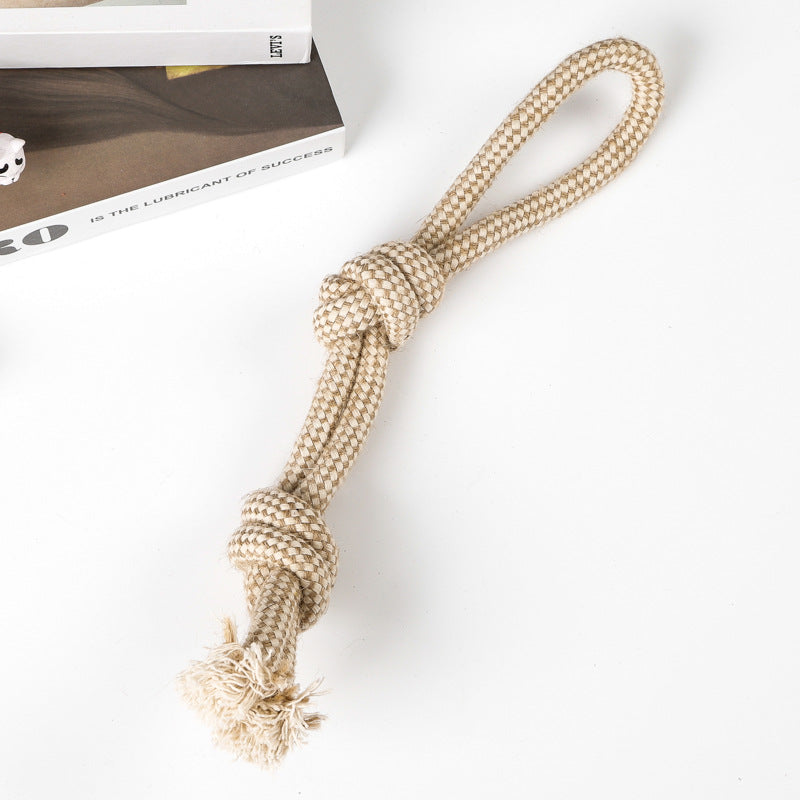 Amazon hot selling dog pet toys cotton and linen rope ball golden retriever Shiba Inu pet toys decompression toy set