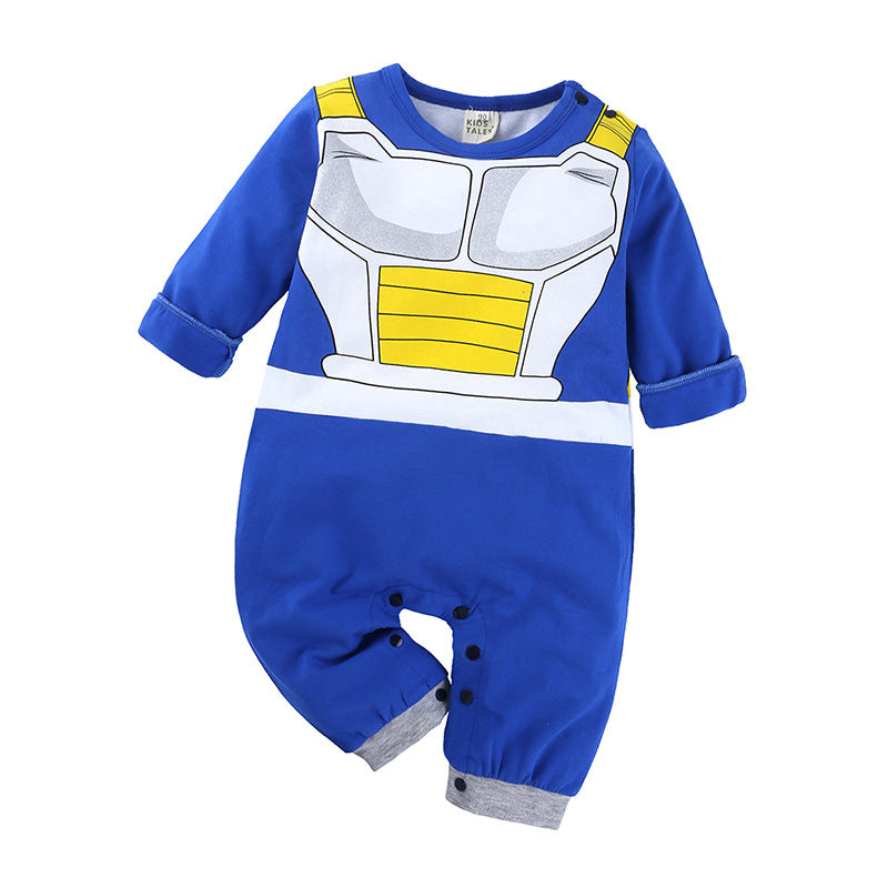 Cross-border baby long-sleeved romper autumn new baby jumpsuit cartoon character outdoor crawling clothes one piece delivery