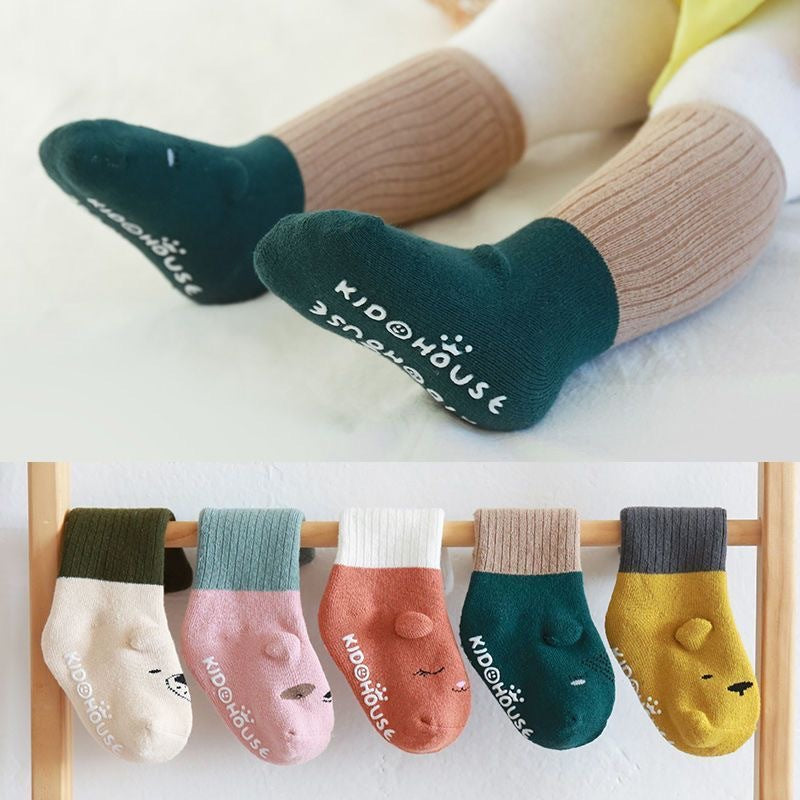 Newborn baby floor socks children's non-slip indoor full socks silicone toddler early education mid-tube cooling socks