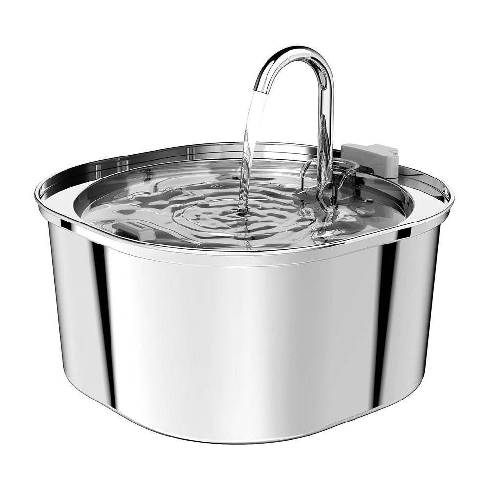 Source factory stainless steel pet smart water dispenser automatic circulation water 3.2L large capacity cat and dog water feeder