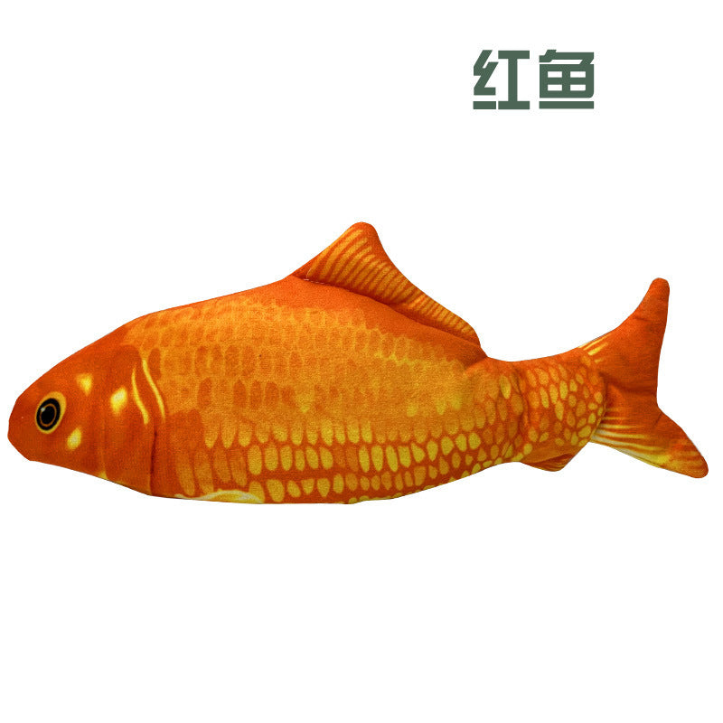 Cross-border electric fish to tease cat fish USB charging pet toy wagging tail jumping fish plush cat toy simulation fish